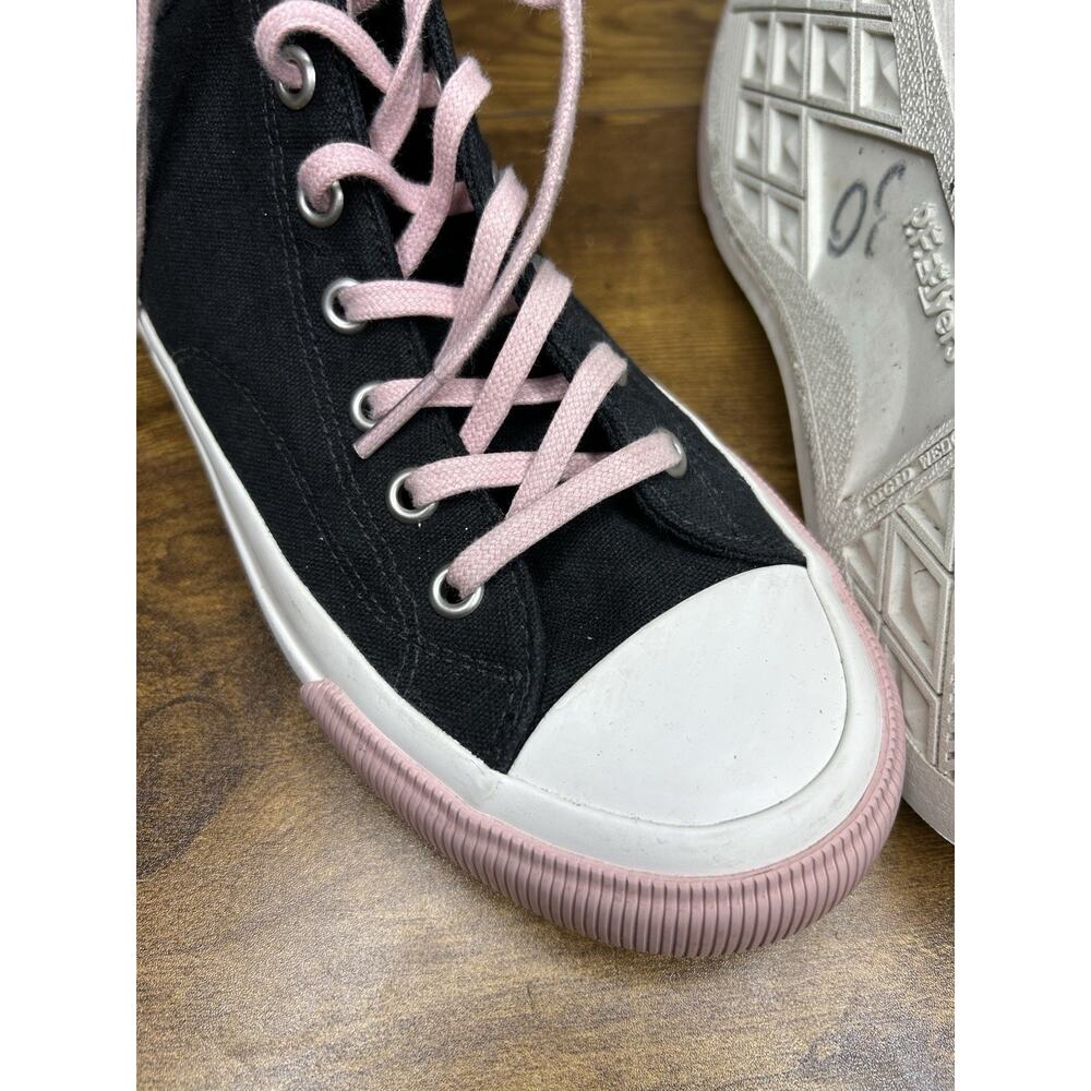 PF Flyers All American Hi Top Black Pink Sneaker Men 5 Women 6.5 - Picture 3 of 10